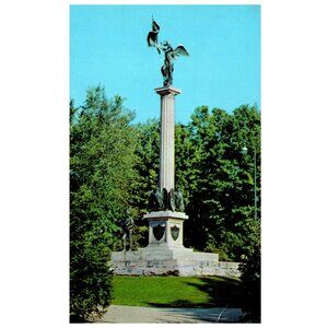 Postcard 1964? Soldiers & Sailors Monument in library park New York Chrome